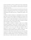 Ensayo codigo etica resumen