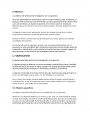 Objetivos en un protocolo de investigacion