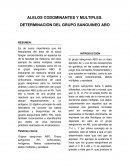 Alelos codominantes y multiples. Determinacion del grupo sanguineo ABO