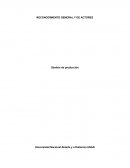 RECONOCIMIENTO GENERAL Y DE ACTORES