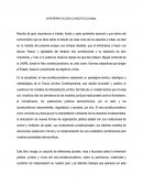 LA RELEVANCIA DEL CONCEPTO CONTITUCIÓN PARA LA INTERPRETACIÒN