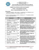 FORMATO DE AUTOEVALUACIÓN DE ESTUDIANTE
