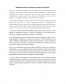 Importancia de la atencion primaria de la salud