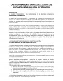 LAS ORGANIZACIONES EMPRESARIALES ANTE LAS NUEVAS TECNOLOGIAS DE LA INFORMACION