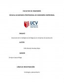 Soluciones de la Inteligencia de Negocios en empresas de producción