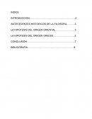 LA HIPOTESIS DEL ORIGEN