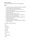 Ejercicios de Adjetivos
