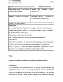 Actividad: Ejercicio 1. Conceptos de la administración de proyectos