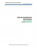 Acta de Constitución del Proyecto TORRES PETRONAS
