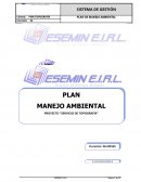 Plan de Manejo Ambiental ESEMIN E.I.R.L