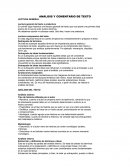 Analisis y comentario de texto