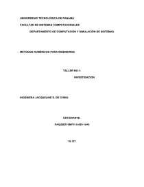 MÉTODOS NUMÉRICOS PARA INGENIEROS. Página 1