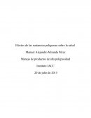 Efectos de las sustancias peligrosas sobre la salud. Contenidos de la Semana 1
