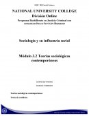 Sociología y su influencia social Módulo 3.2 Teorías sociológicas contemporáneas