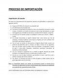 Proceso de importación