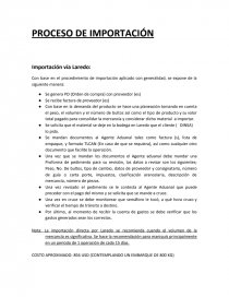 Proceso de importación. Página 1