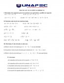 PRACTICA # 1: ECUACIONES ALGEBRAICAS