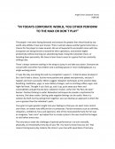 IN TODAYS CORPORATE WORLD