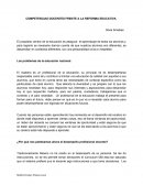 Competencias docentes frente a la RIEB