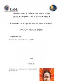 Actividad de adquisicion del conocimiento Cultura fisica y salud. Análisis de dos cuartillas al ver el video en youtube “Super size me”