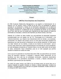 Relacion con los clientes. Página 1