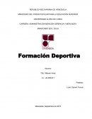 Formacion deportiva DEFINICIONES