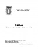 Ensayo "Etapas del proceso administrativo"