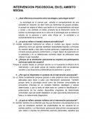 INTERVENCION PSICOSOCIAL EN EL AMBITO SOCIAL