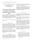 Proyecto de fortalecimiento de la gestión de la cultura ciudadana en la localidad de Suba