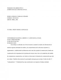 TRABAJO COLABORATIVO 2 COMPETENCIAS COMUNICATIVAS. Página 1