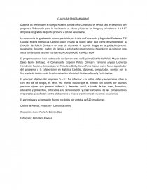 CLAUSURA PROGRAMA DARE. Página 1