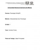 Ideas principales de antecedentes de la psicolgía