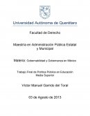 Gobernabilidad y Gobernanza en México