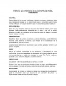 FACTORES QUE INTERVIENEN EN EL COMPORTAMIENTO DEL CONSUMIDOR