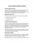 Costo de Capital y Impuesto de capital