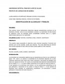 IDENTIFICACIÓN DE ALCOHOLES Y FENOLES