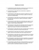 Objetivos de Control