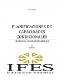 Planificaciones de clases sobre capacidades condicionales