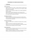 PROCEDIMIENTO DE COMUNICACIONES INTERNAS