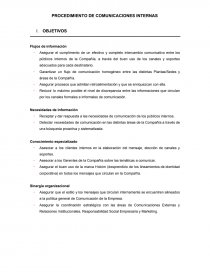 PROCEDIMIENTO DE COMUNICACIONES INTERNAS. Página 1