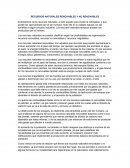 Recursos renovables y no renovables
