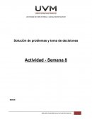 Solución de problemas y toma de decisiones Actividad - Semana 8