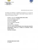 Denuncia por perturbacion