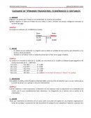 GLOSARIO DE TÉRMINOS FINANCIEROS, ECONÓMICOS O CONTABLES