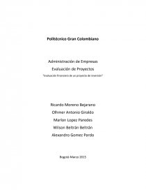 Evaluacion de proyectos. Página 1