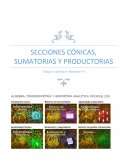 Secciones cónicas, sumatorias y productorias