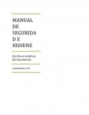 Manual de seguridad e higiene en cocina