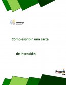 COMO ESCRIBIR UNA CARTA DE INTENCION de intención