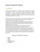 PORTAFOLIO DE PRODUCTOS Y SERVICIOS