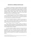 Gestion en la empresa hospitalaria